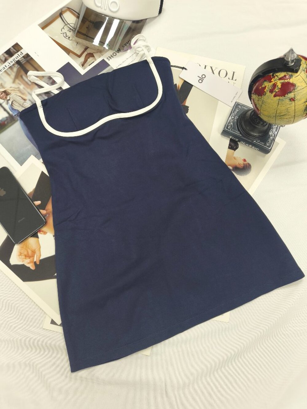 ALO Yoga Streamlined Dress💙🤍Navy/Ivory | Pilates Princess Favorite👧🏻